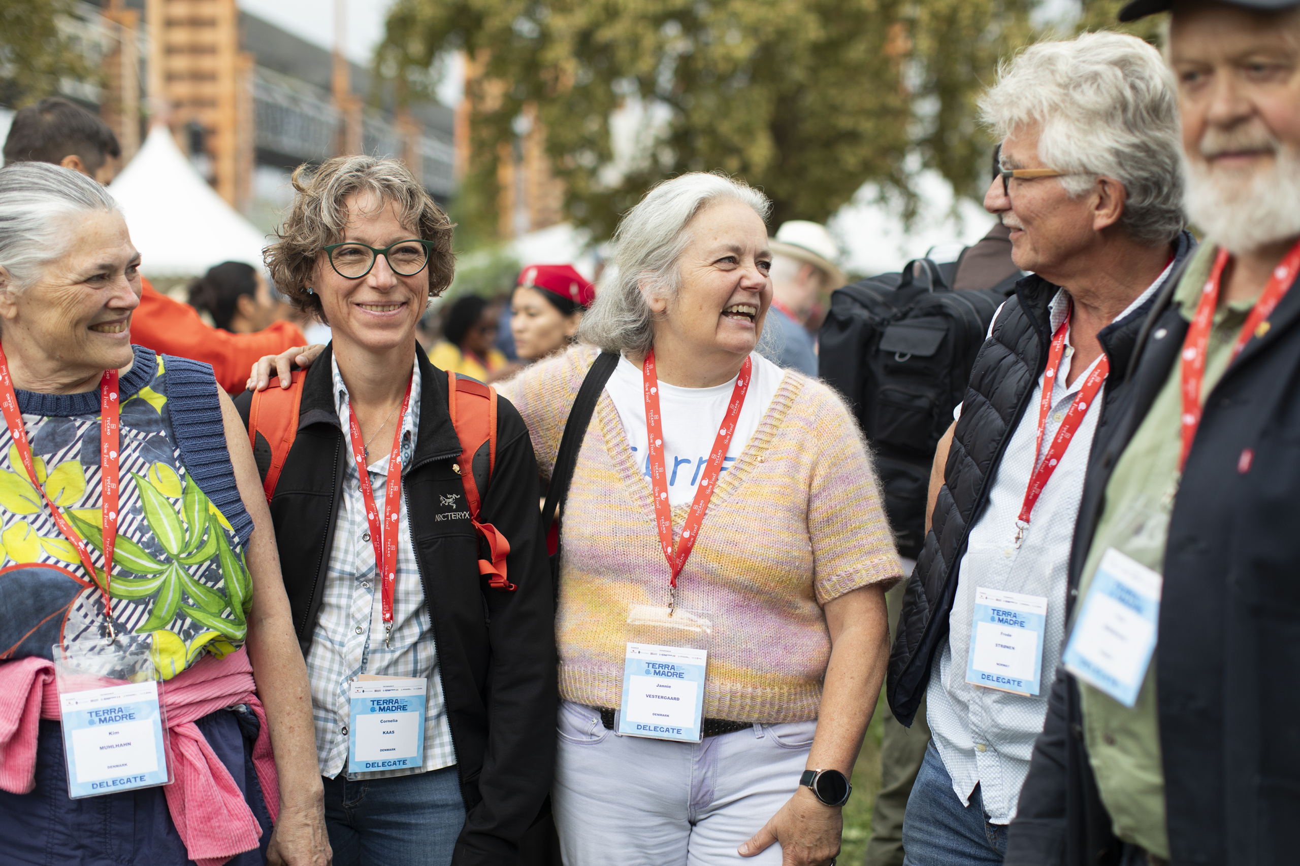 Individuals at a Slow Food event.
